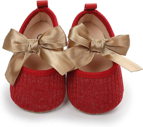 Baby Girls Princess Bowknot Soft Sole Cloth Crib Shoes Sneaker