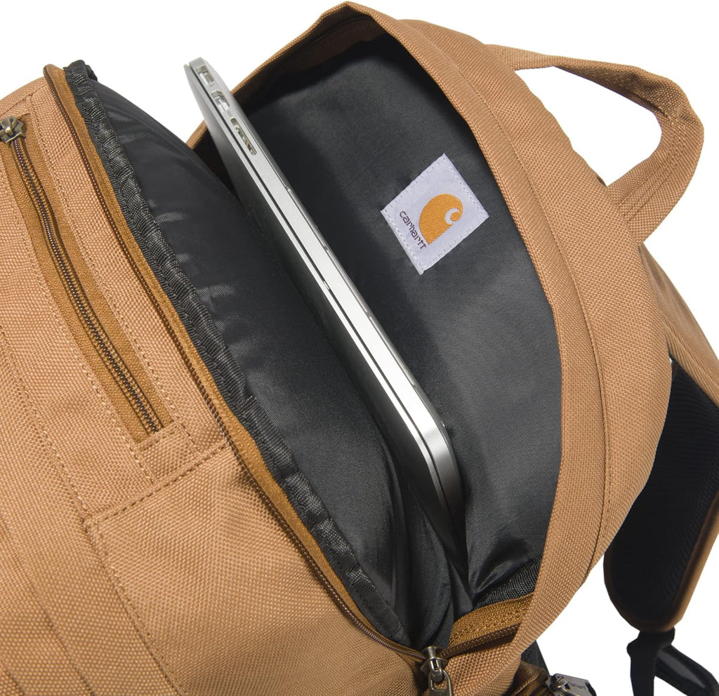 35L Triple-Compartment Backpack, Durable Pack with Laptop Sleeve and Duravax Abrasion Resistant Base,  Brown