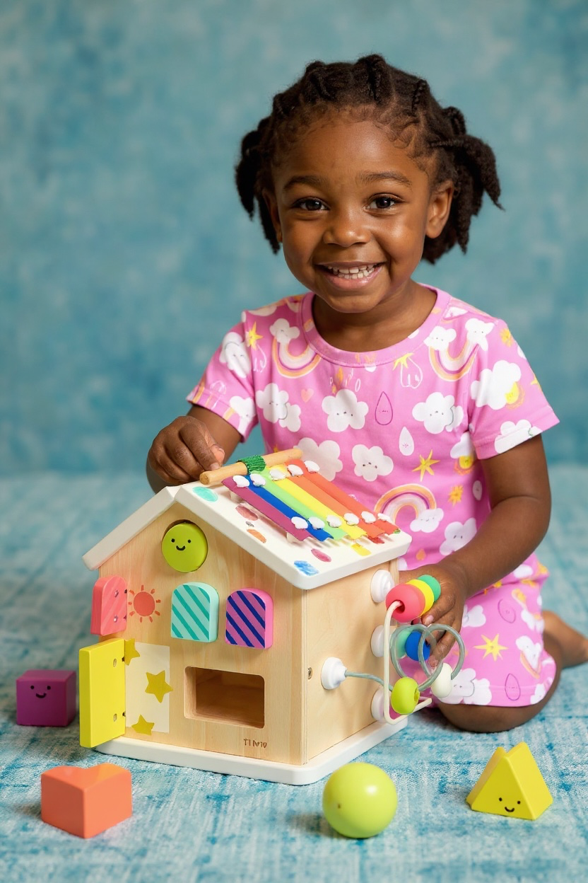 Tiny Land® Cottage Activity Cube - Rainbow