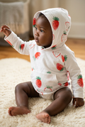 Jennifer Ann - Strawberry Print Organic Pocket Hoodie