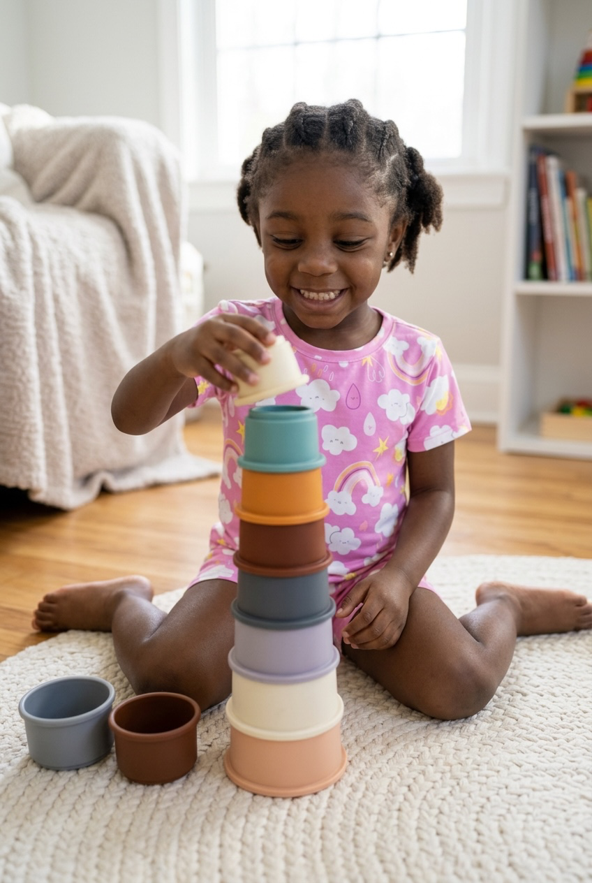 Silicone Cup stacking toy/Stacking toy