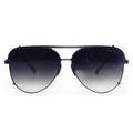 Smaller Cristina - Tangle Free - Faded Black Aviator Sunglasses Black