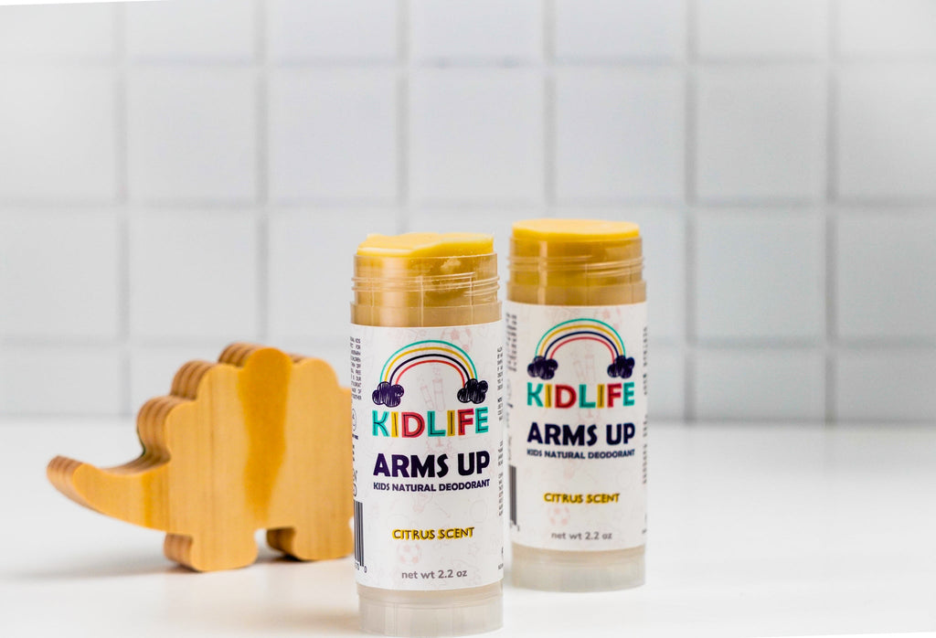 Kidlife Arms Up Natural Deodorant for Kids- NEW 3 oz oval container